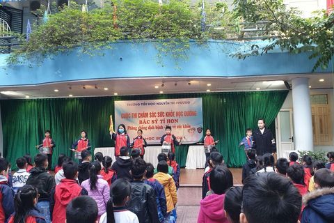Trường Tiểu học Nguyễn Tri Phương tổ chức cuộc thi Chăm sóc sức khỏe học đường