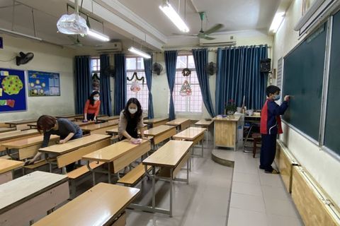 Trường Tiểu học Nguyễn Tri Phương sẵn sàng đón học sinh quay trở lại trường học