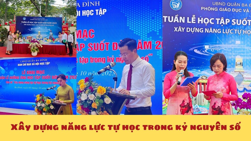 Giáo viên trường Tiểu học Nguyễn Tri Phương tham gia Lễ phát động “Tuần lễ hưởng ứng học tập suốt đời năm 2023”