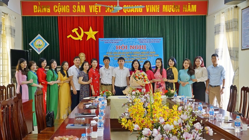 Trường Tiểu học Nguyễn Tri Phương giao lưu  - kết nghĩa cùng với trường TIểu học Vân Hòa - Ba Vì,