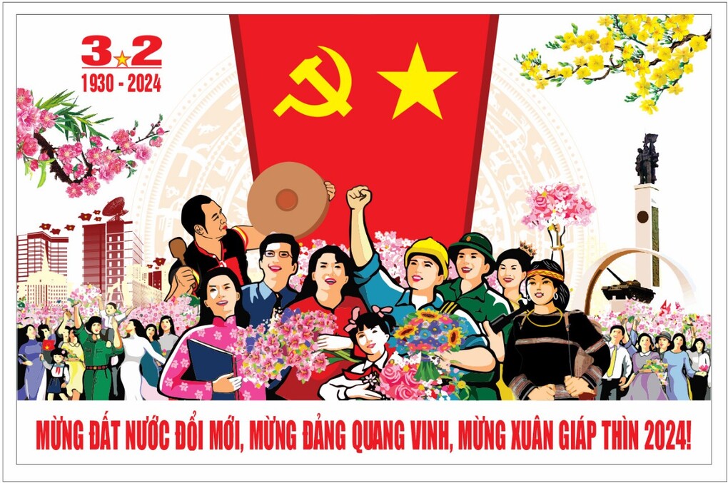 Nhiệt liệt chào mừng kỷ niệm 94 năm thành lập Đảng cộng sản Việt Nam (03/02/1930-03/02/2024)